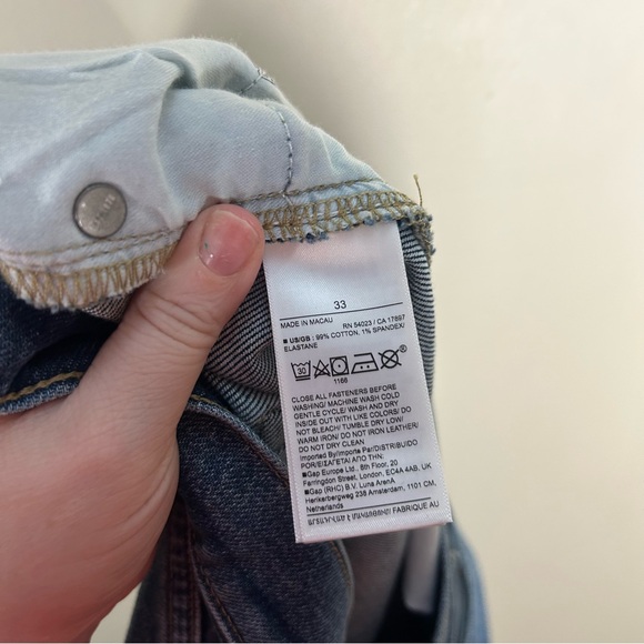 Banana Republic Women’s High Rise Straight Jeans Medium Wash Size 33 US 16 - Picture 10 of 11